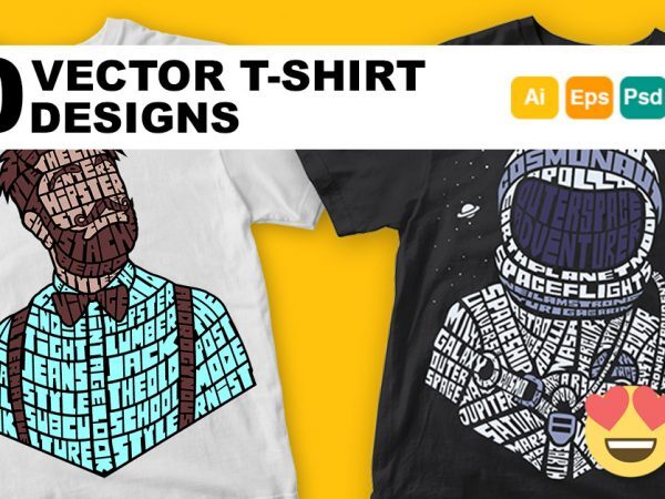 60 Calligram Tshirt Designs Bundle