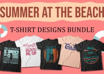 Summer at the beach t-shirt designs sublimation bundle, Beach svg, beach t shirt design, summer bundle, summer quotes,