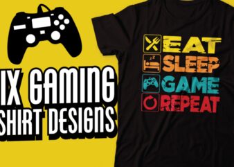 gaming bundle six t-shirt design | gaming tshirt design