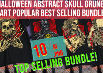 Halloween Abstract Skull Grunge Art Popular Best Selling Bundle