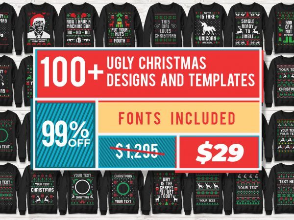 113 Ugly Christmas Templates Designs