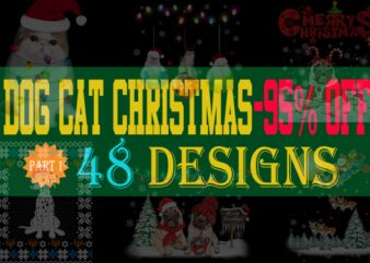 Dog Cat Christmas Special Bundle – 48 Designs