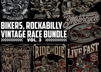 Bikers, Rockabilly, Vintage Race Bundle vol 3