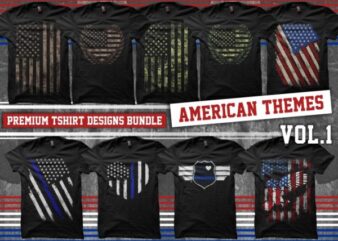 Bundle Premium T-Shirt Designs – American Themes – Volume 1