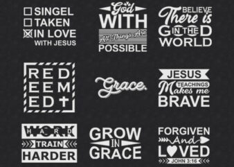 Christian Jesus Quotes Designs Bundle