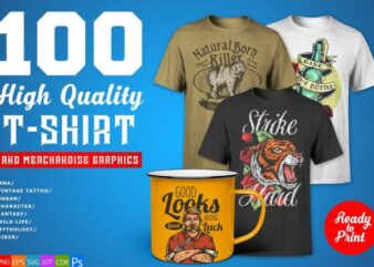 100 T-shirt Graphics Bundle